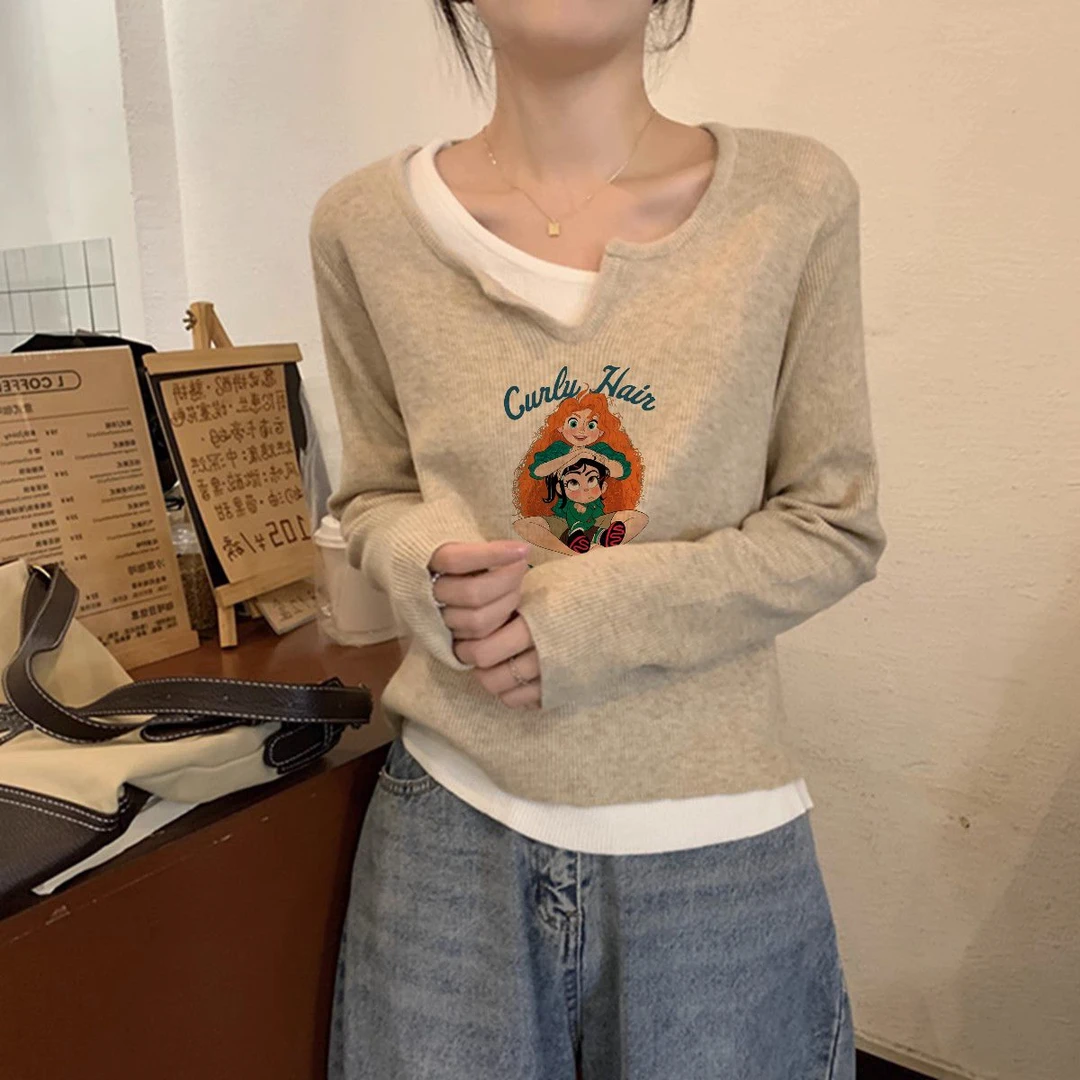 直播间扣号链接（下单备注编码）T恤百搭秋装设计感薄款针织宽松