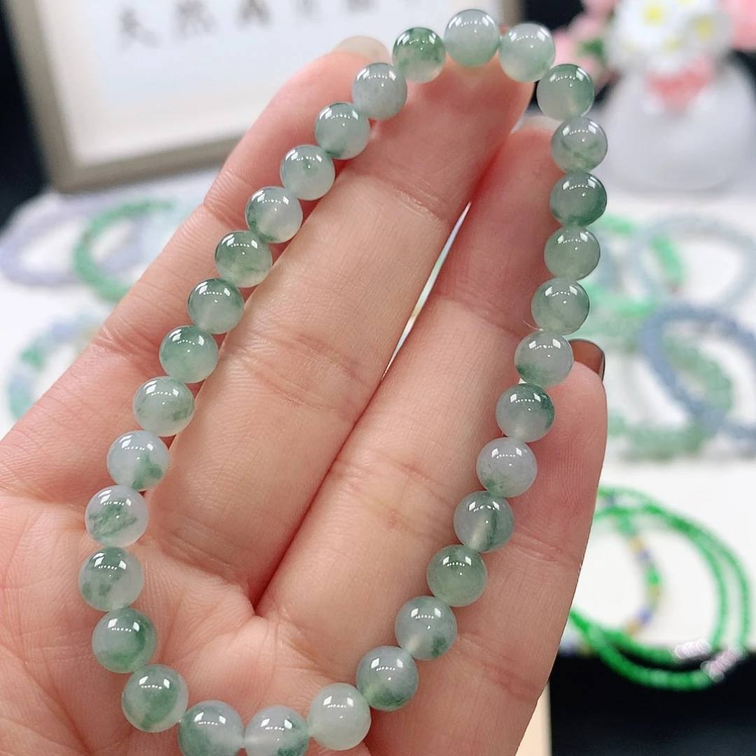 翡翠未镶嵌手链6mm