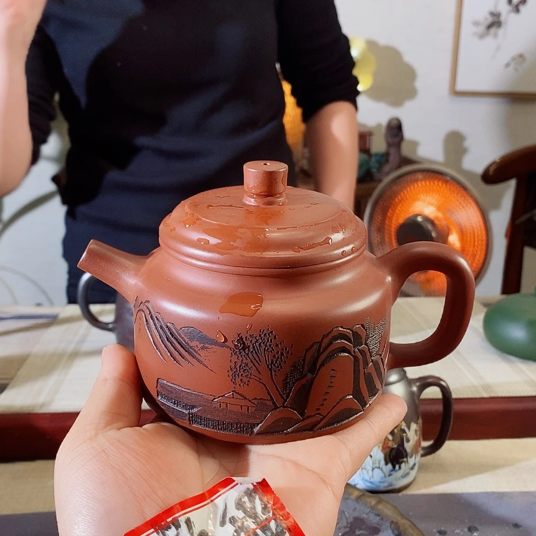 紫砂茶壶宜兴紫砂壶疯狂打游戏不