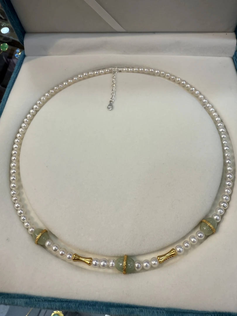 非金属玻璃项链 绿色民族服装搭配项链02