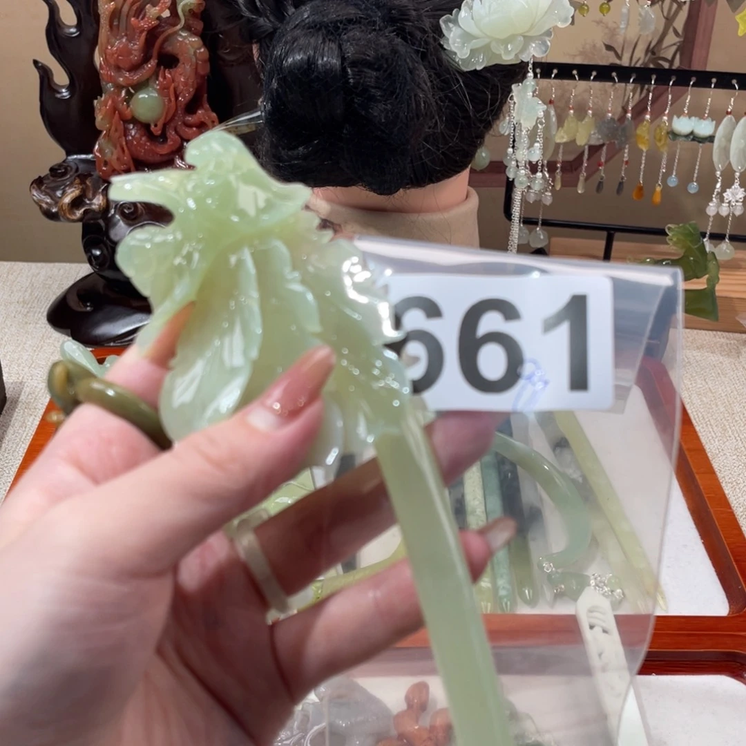 蛇纹石玉发饰未镶嵌