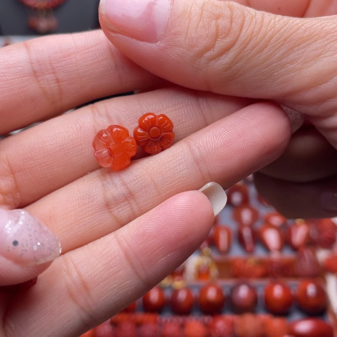 【闪购商品】南红玛瑙有钱花未镶嵌攸*