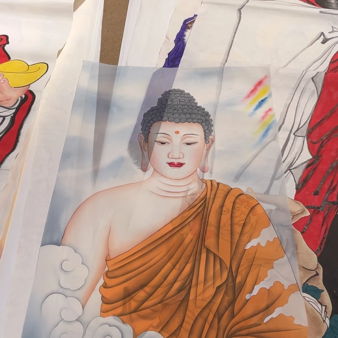 慧***玉国画绢本释迦摩尼佛