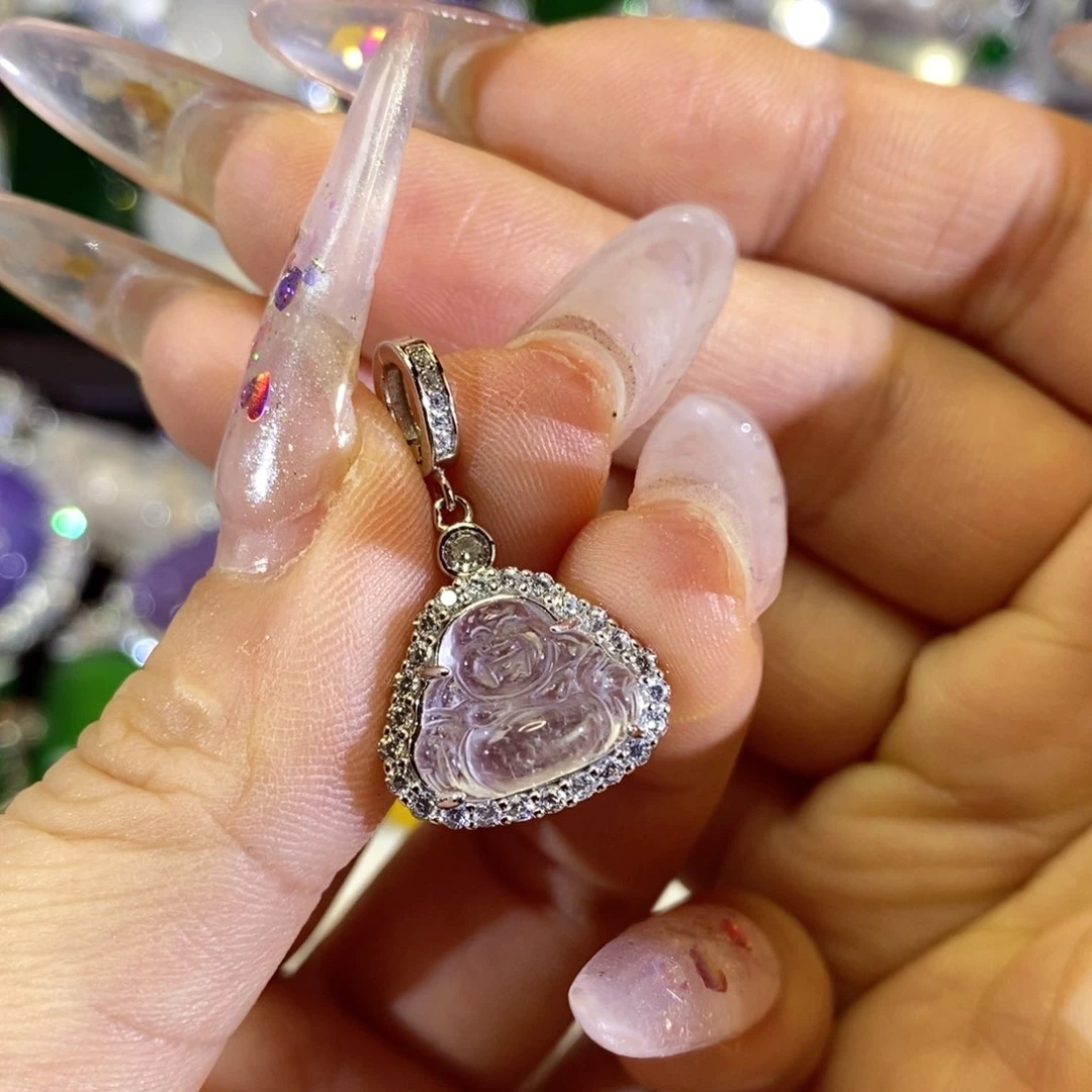 石英质玉银S925镶嵌颈饰