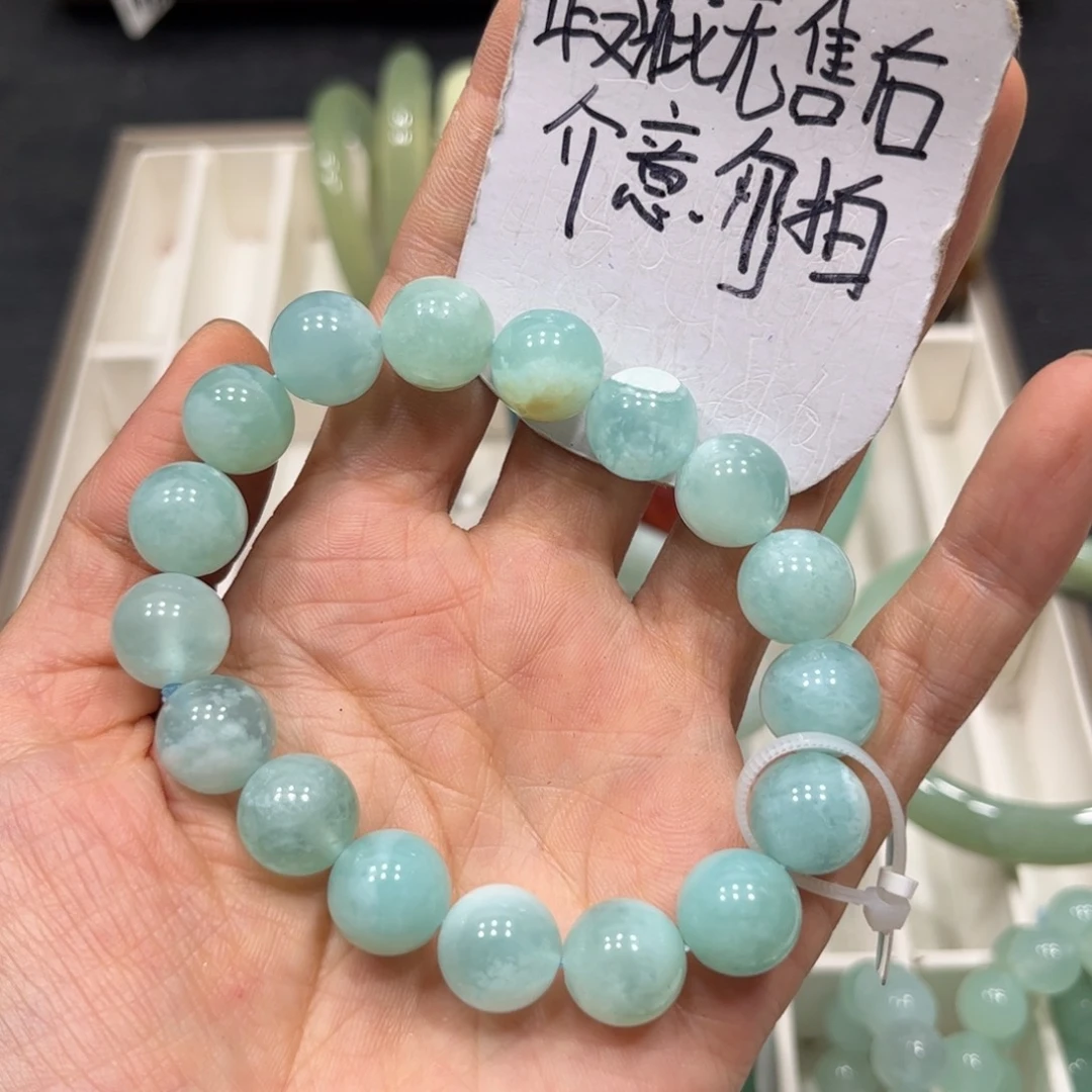 未镶嵌蛇纹石玉手链