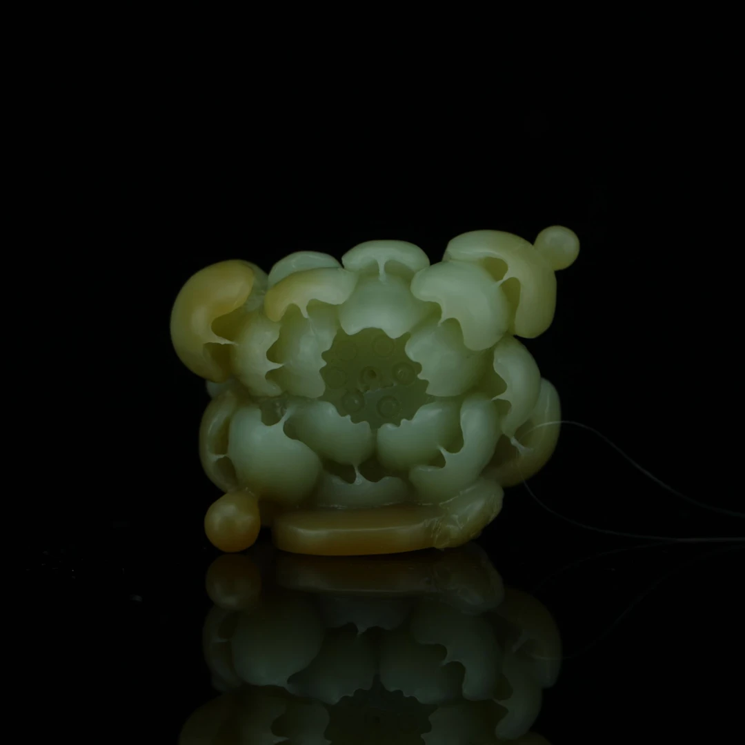 和田玉 莲花香插/朵云轩YDQ1045HC