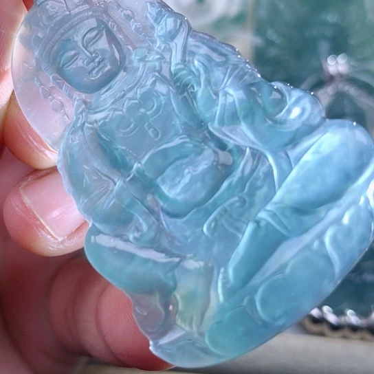 【闪购商品】翡翠颈饰18K金镶嵌天然翡翠