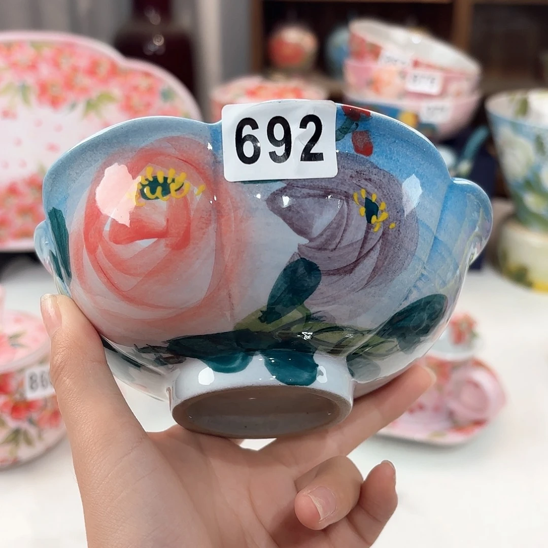 景德镇手绘高温釉下彩陶瓷茶具