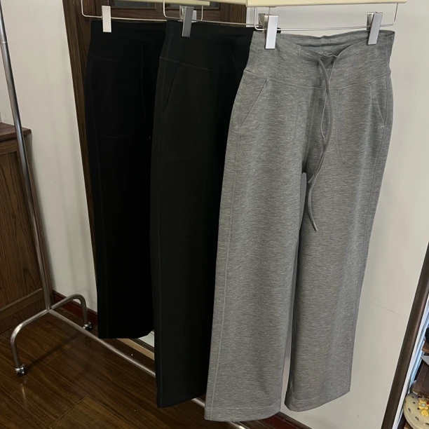 【粉风】LL百搭高腰薄绒运动长裤