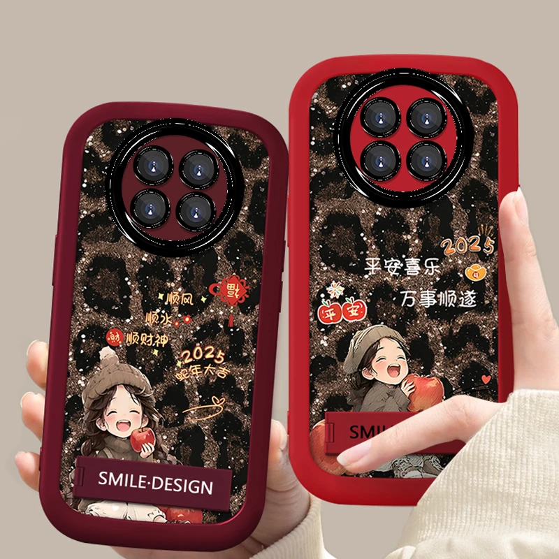 适用于【红米】Note9【5G】新款豹纹女孩可爱创意支架防摔手机壳