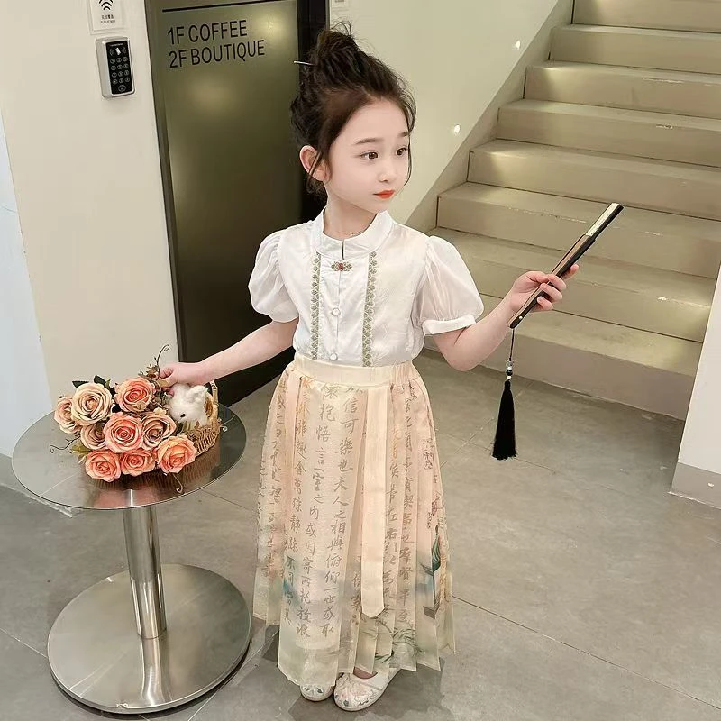 惜韩（419）汉服夏季短袖马面裙套装中国风洋气