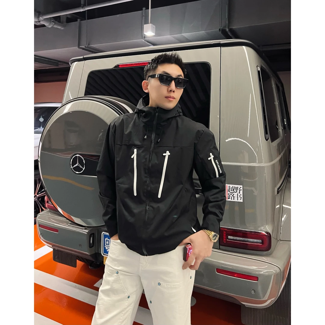 【SV鸟壳冲锋衣】虎鲸25春季三防撞色户外运动连帽运动冲锋夹克外套