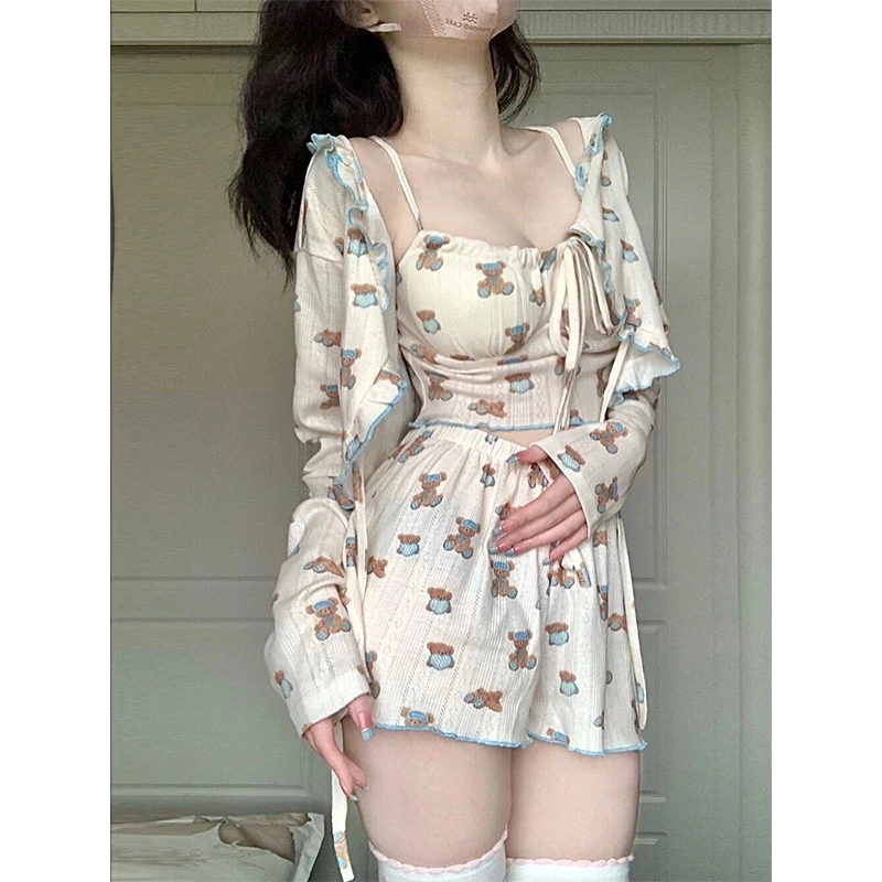 【DMXJ大梦想家】网红纯欲少女专属卡通吊带睡衣女春夏款套装家居服