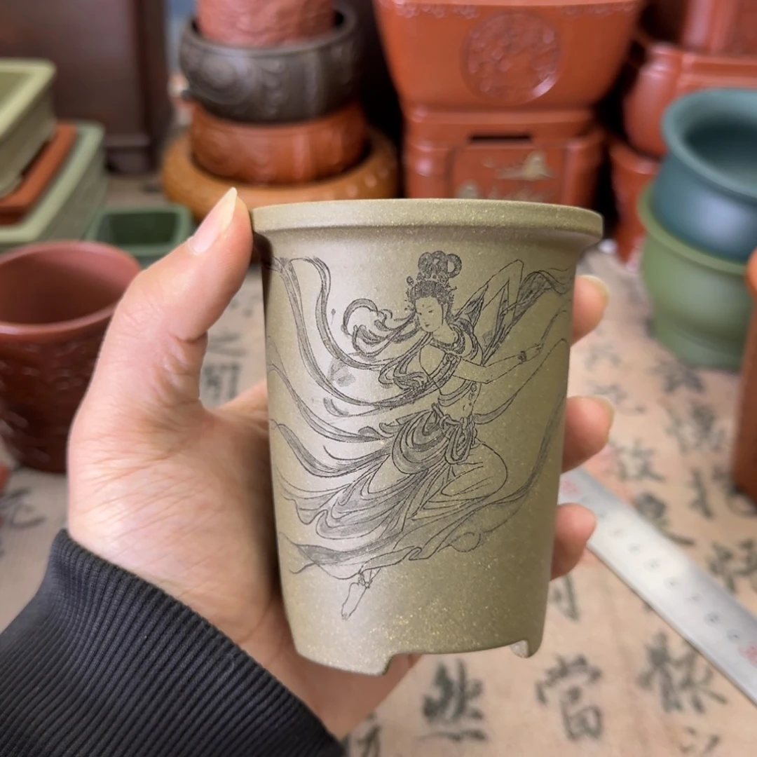 紫砂花盆宜兴紫砂正品7x9.5