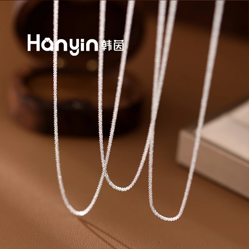 坠链均925银 波光粼粼时尚项链锁骨链手链脚链简约轻奢 长40+5cm