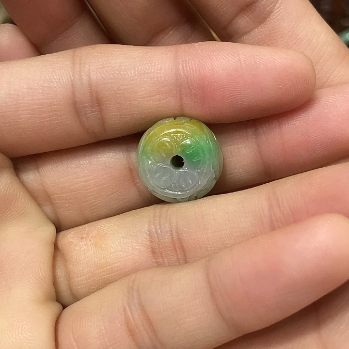 翡翠未镶嵌挂件青花笔锋浓转淡出你