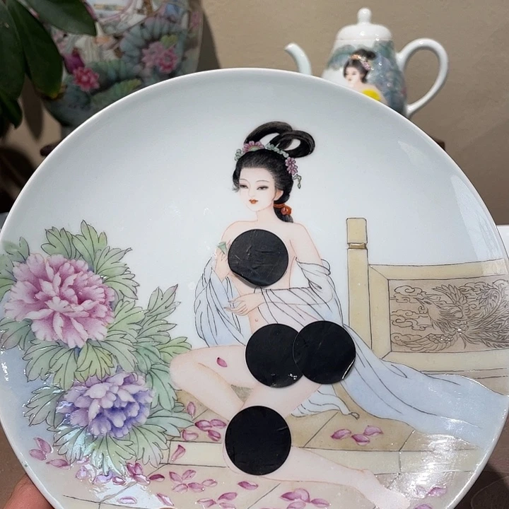 本***家景德镇陶瓷，手工绘画