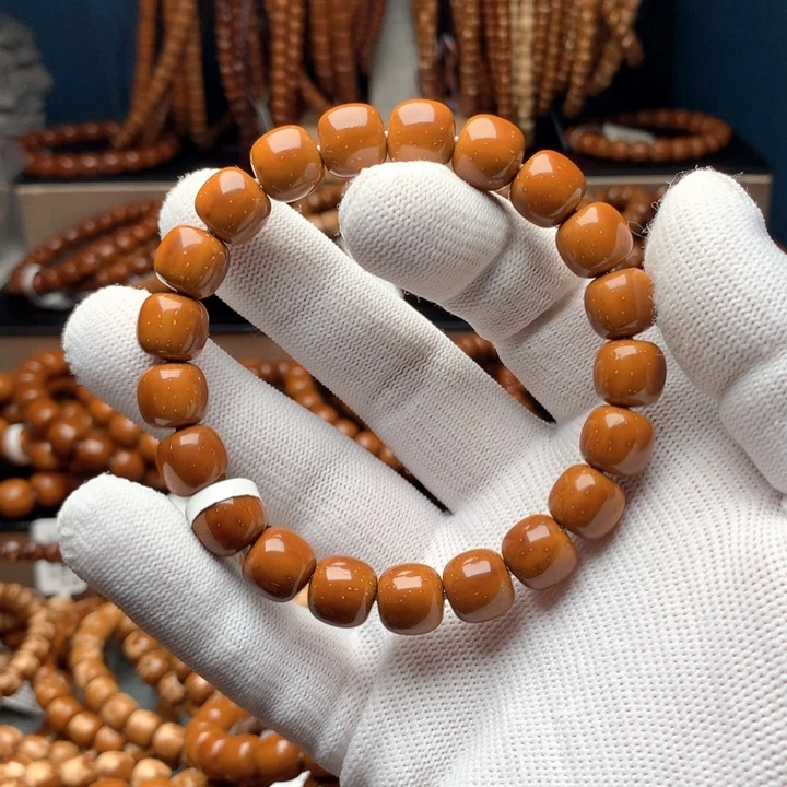 非金属木质紫金鼠11×10.5老型单圈黄金甲收藏