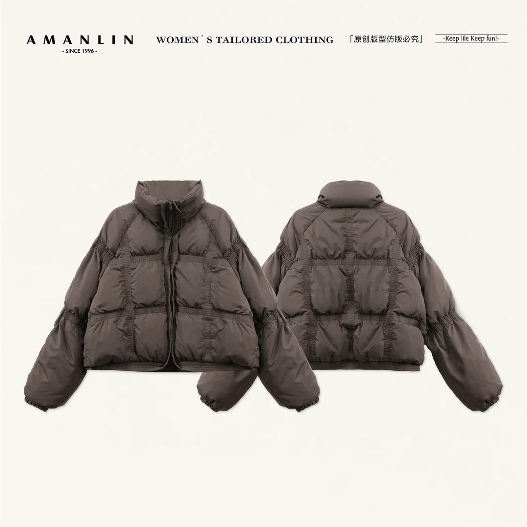AMANLIN/阿谩琳琥珀流光羽绒服X603385