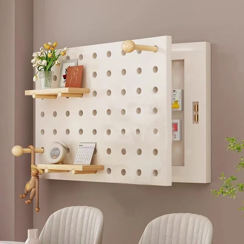 兔宝宝洞洞板电表箱装饰画壁挂打孔置物架遮挡挂画新款盒子挂壁