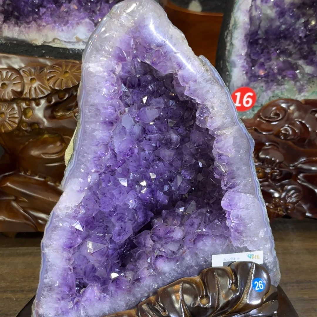 未镶嵌紫晶摆件水晶