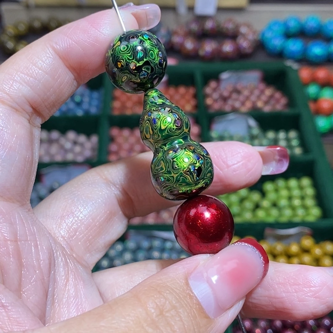 焕***！大漆珠葫芦➕1.5两颗+配饰10