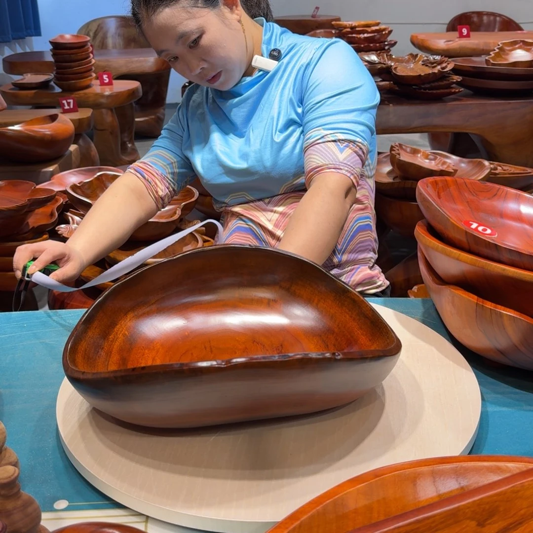 木手工果盘 香樟实木