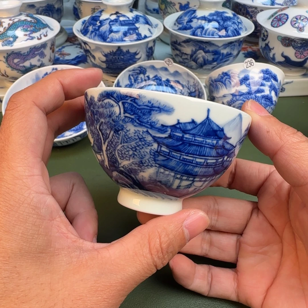 纯手工纯手绘茶具石头265