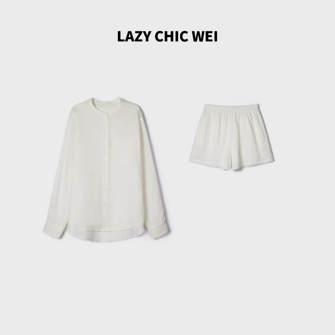 LAZY CHIC WEI 莱赛尔天丝亚麻混纺南法老钱风套装2505SSW5109