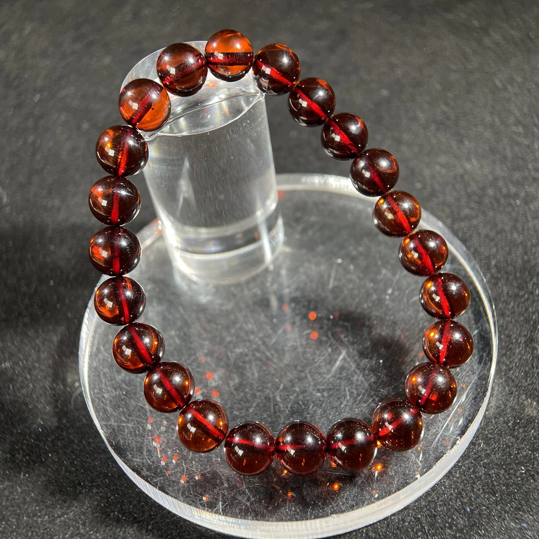 原矿不烤色全净体血珀8mm KT25093032