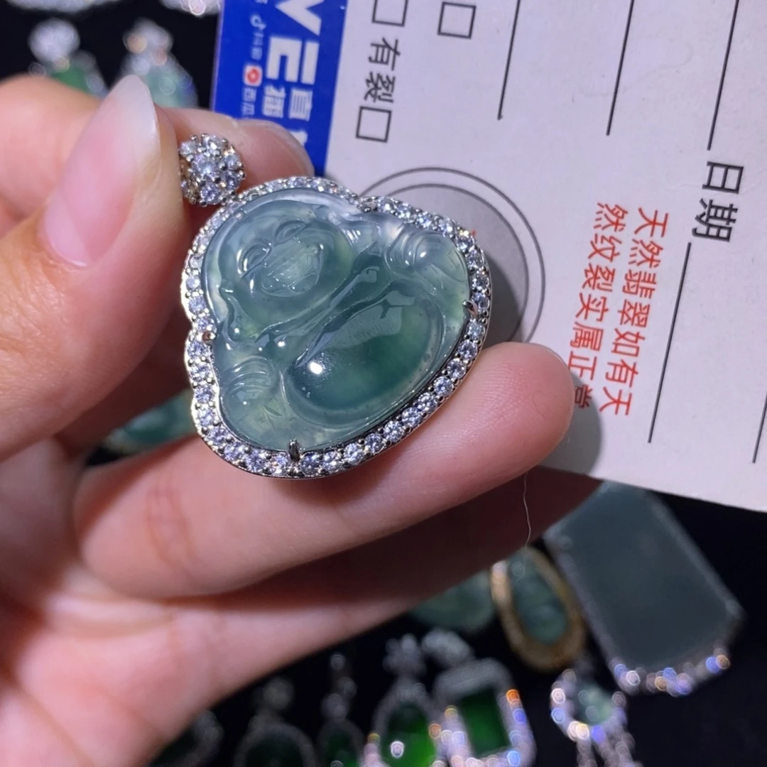 翡翠未镶嵌颈饰天然
