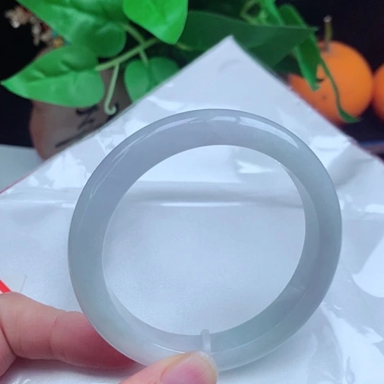 翡翠手镯未镶嵌   正圈56 白月光