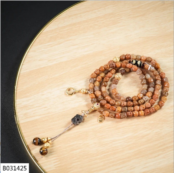 【高端精品】 坛城三眼/尸陀林/玛瑙天珠项链    B031425