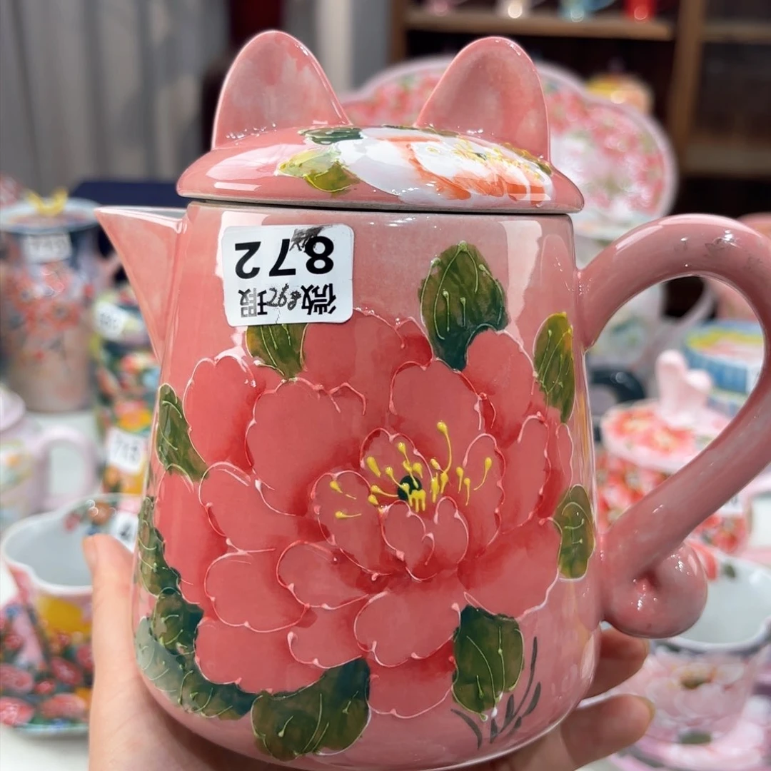 景德镇手绘高温釉下彩陶瓷茶具