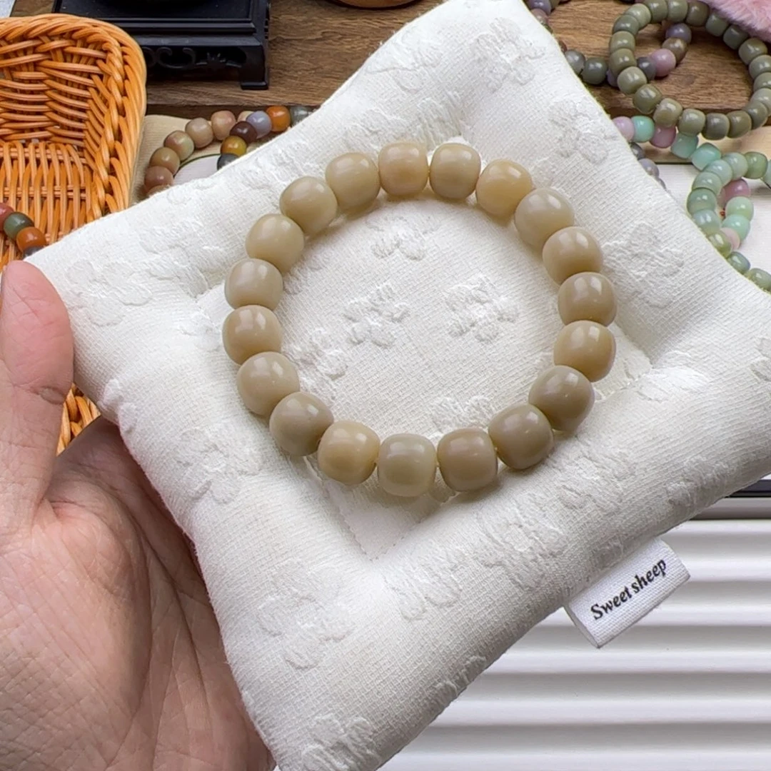 手串菩提根/象牙果卡13干磨桶珠奶咖老料