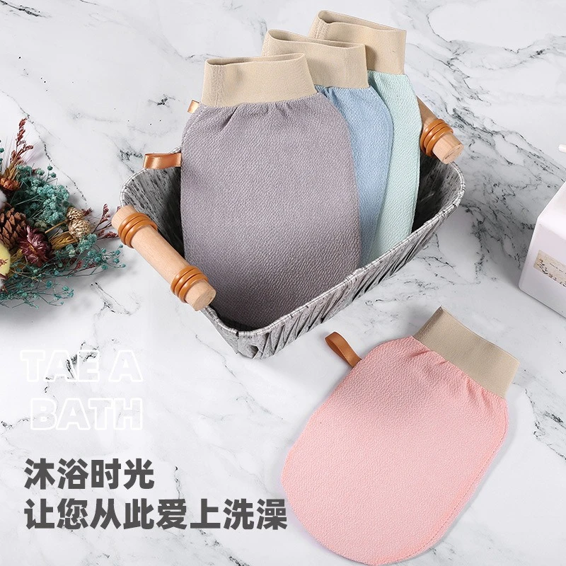 搓澡巾搓泥去角质家用洗澡巾多色可选双面磨砂洗澡巾家用搓背手套