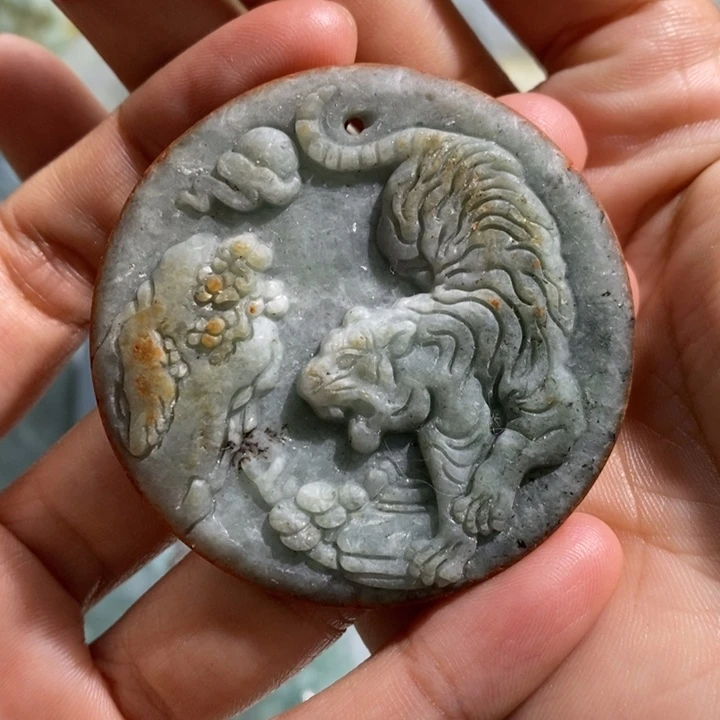 翡翠颈饰未镶嵌翡翠毛货毛货