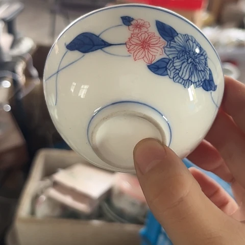 陶瓷3寸手绘茶碗一个