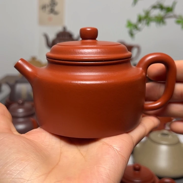 紫砂茶壶天**宝全手工德钟朱泥200cc