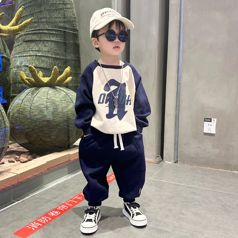 男童秋装套装6-11岁潮帅男孩春秋季4儿童3-5-7儿童痞帅运动两件套