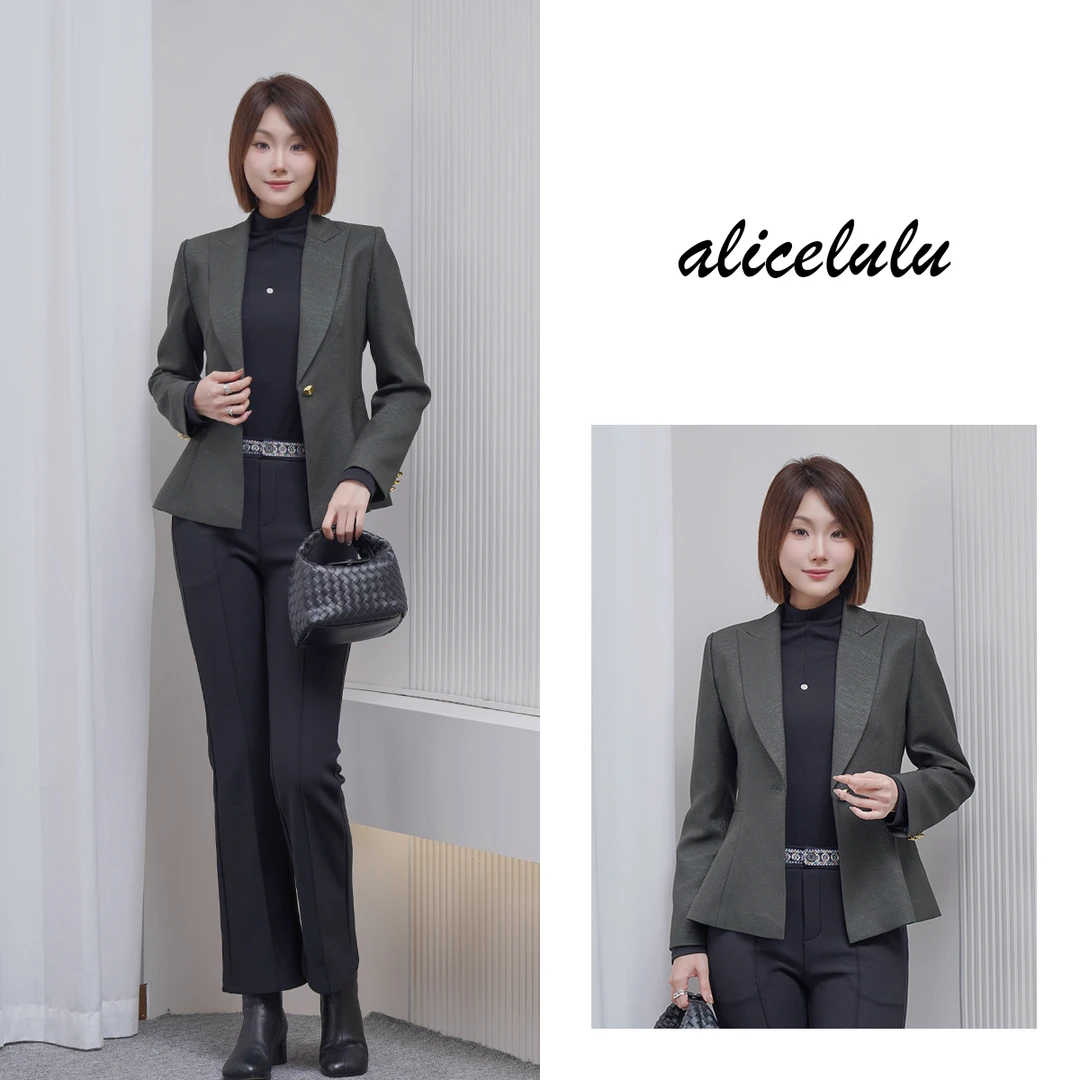 [alicelulu]时尚修身收腰西装外套韩版气质休闲百搭S2144951B
