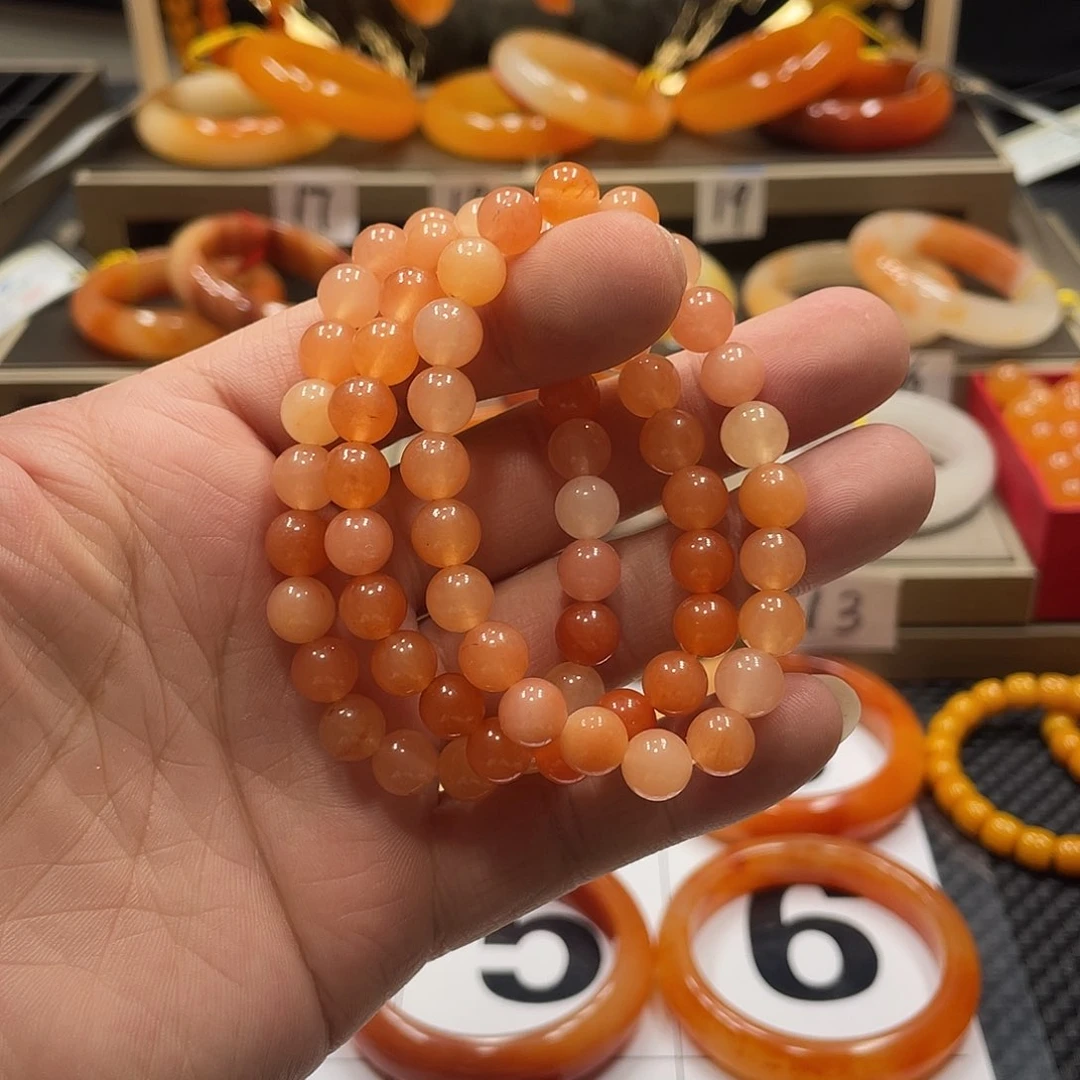 合金石英质玉（黄龙玉）手镯