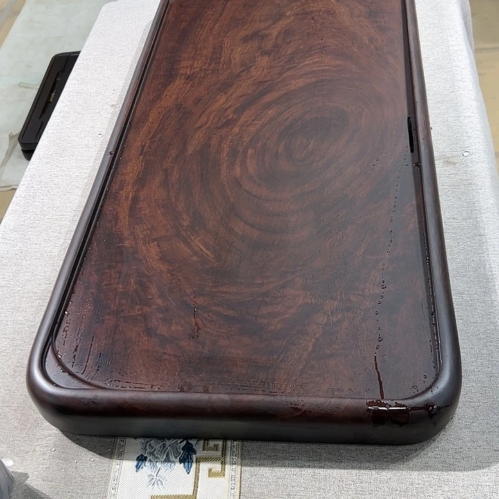 风车木（黑檀木）苍**粟非洲进口黑檀实木茶盘