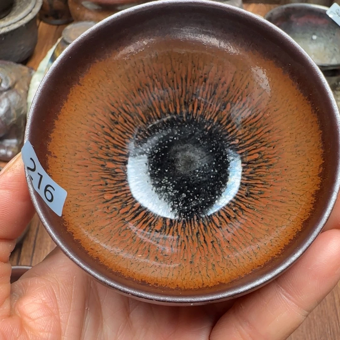 柴烧建盏茶盏茶杯216