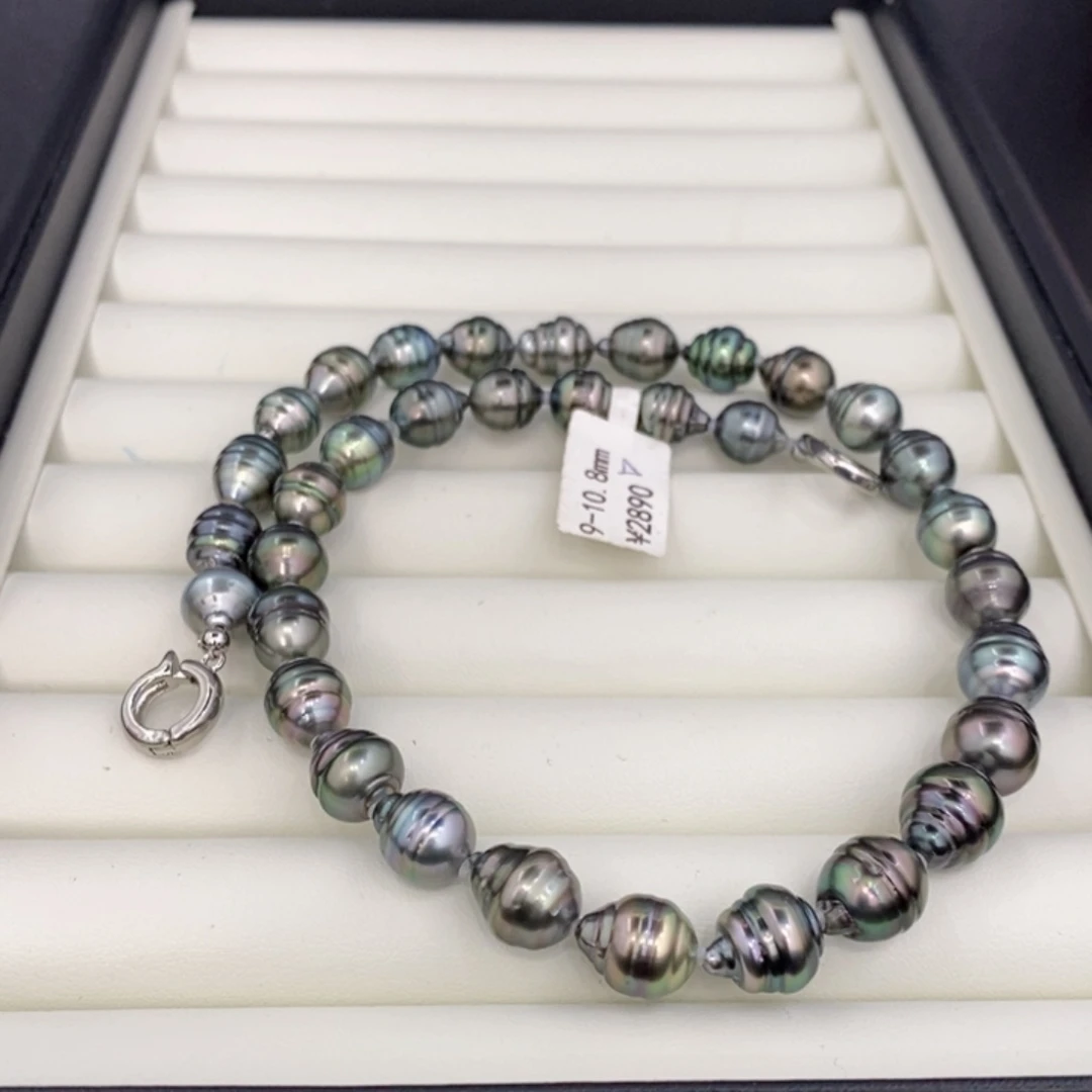 未镶嵌颈饰海水珍珠也**笑大溪地满串9-10.8洁