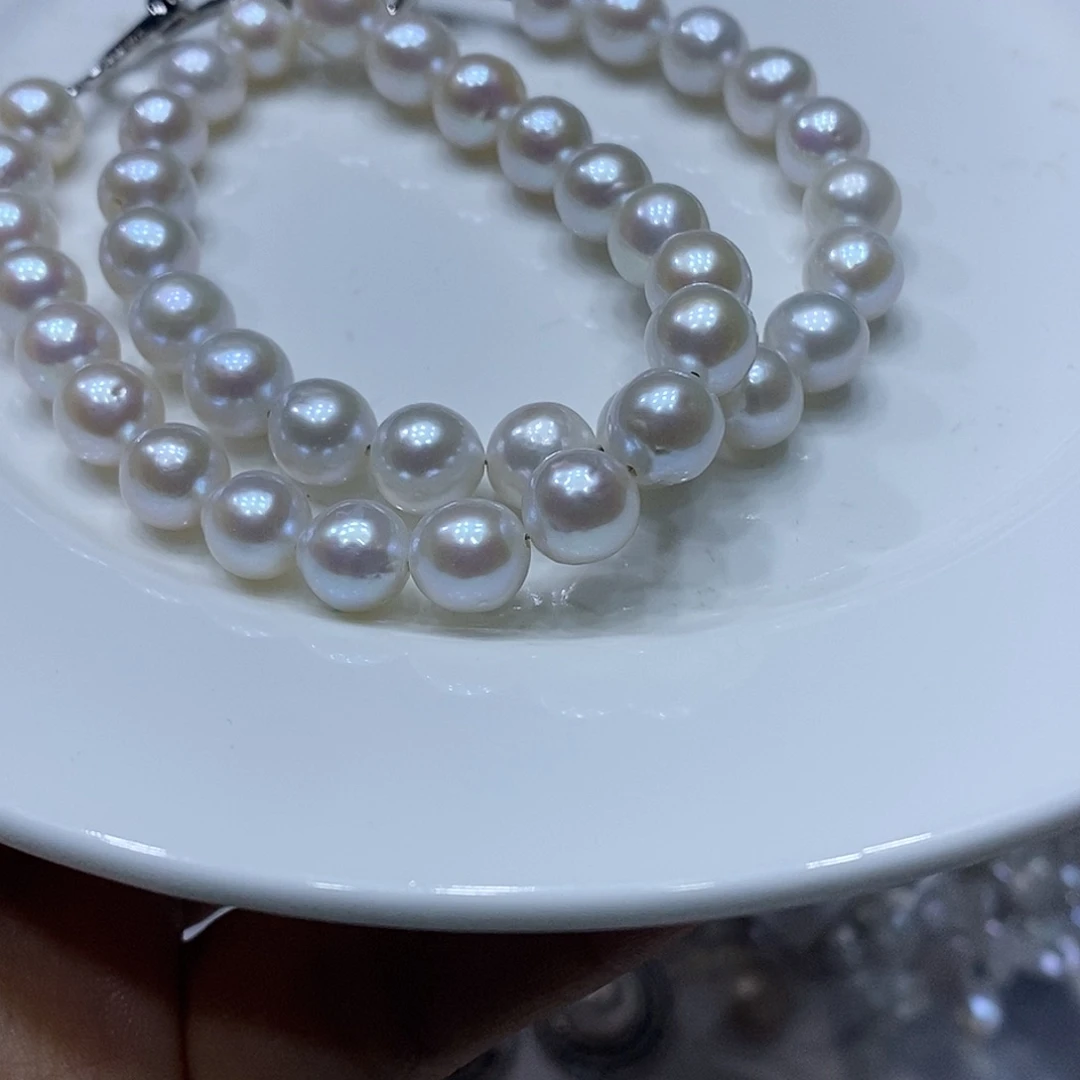 淡水珍珠耳钉银S925镶嵌