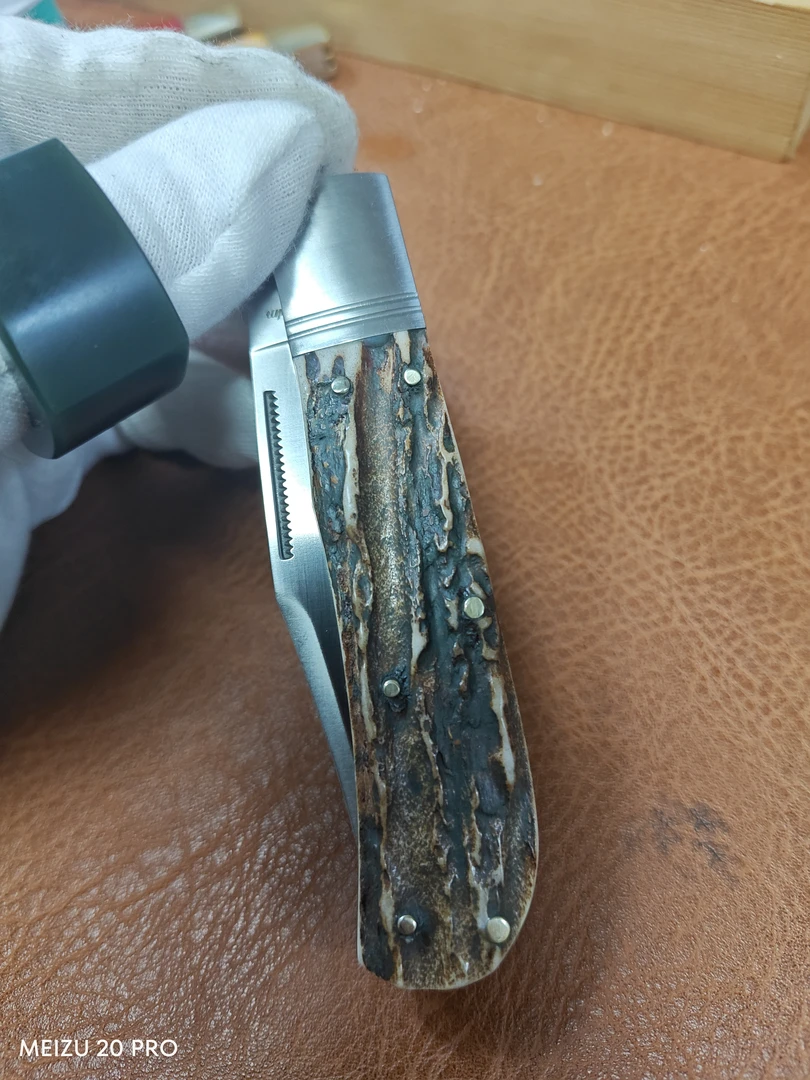 鹿角手柄手工刀水果刀家用便携