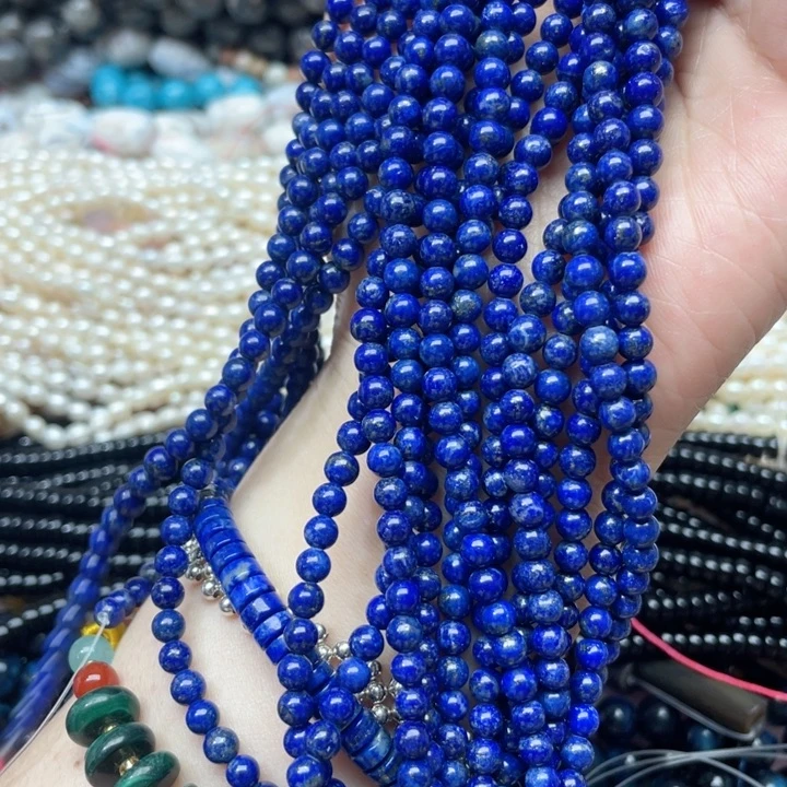 玛瑙/玉髓合金珠宝半成品一条4m青金隔珠
