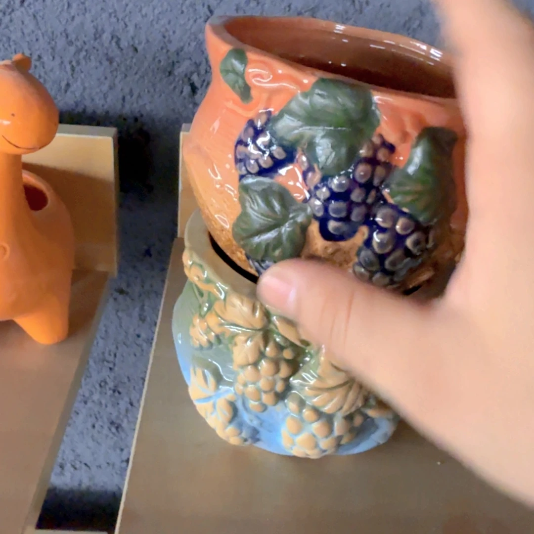 紫砂花盆粗陶盆醋