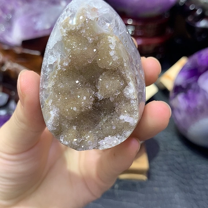 银S925镶嵌珠宝半成品紫晶